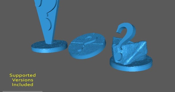 objective tokens question & riddle markers np-dev 3D Models Tabletop Miniatures Characters Monsters bmg batman game marker 3d print model - Mito3D