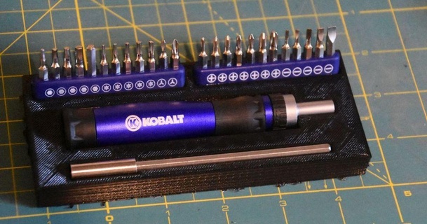 kobalt screwdriver kit 70035 case jessem 3D Models Hobby & Makers Tools thingiverse 3d print model - Mito3D