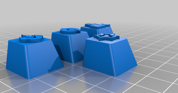 valoroso víbora keycaps billybones 3D modelos aparelhos thingiverse 3d print model - Mito3D