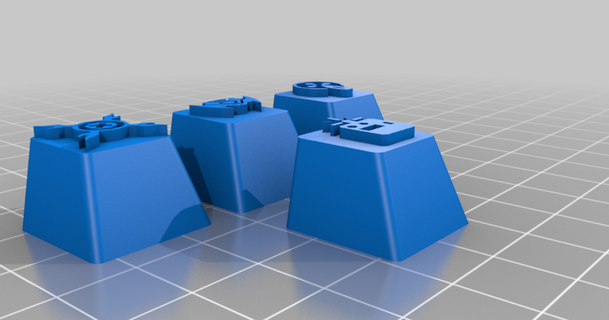 yiğit yerle etmek klavye tuşları billybones 3D modeller gadget'lar şeytani 3d print model - Mito3D