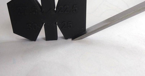 blade sharpening angle template loosiu 3D Models Hobby & Makers Tools plane thingiverse chisel 3d print model - Mito3D