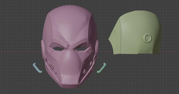 cyber red hood inspired helmet budwin 3D Models Hobby & Makers Other Ideas cosplay props thingiverse 3d print model - Mito3D