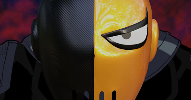 deathstroke teen titans inspired helmet budwin 3D Models Hobby & Makers Other Ideas cosplay props thingiverse 3d print model - Mito3D