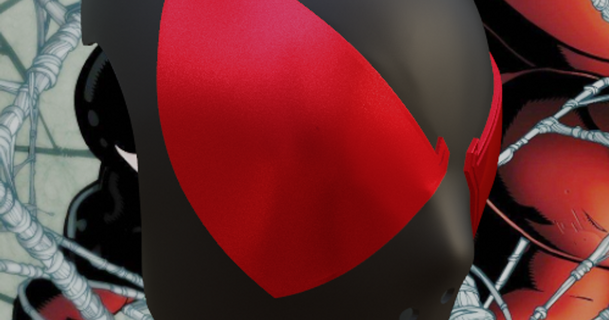scarlet spider-man-kaine parker inspired face shell budwin 3D Models Hobby & Makers Other Ideas cosplay props marvel thingiverse 3d print model - Mito3D