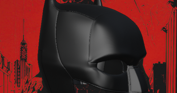 batman 2021 inspirado capacete Budwin 3D modelos passatempo fabricantes Ideias cosplay adereços thingiverse 3d print model - Mito3D
