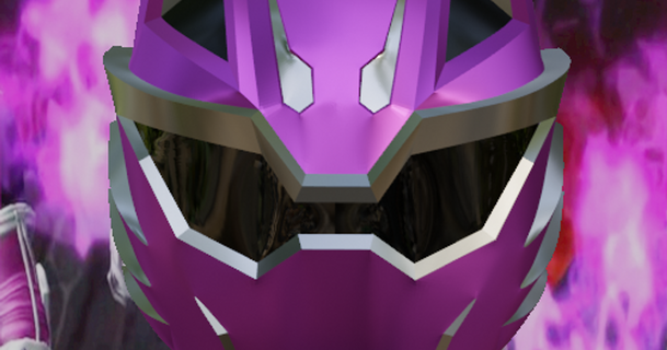 violet wolf ranger inspired helmet budwin 3D Models Hobby & Makers Other Ideas cosplay props thingiverse powerrangers 3d print model - Mito3D