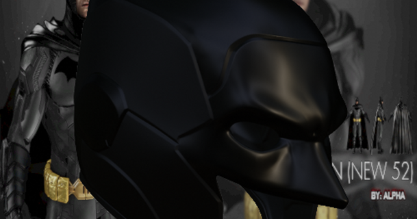 new 52 batman inspired helmet budwin 3D Models Hobby & Makers Other Ideas cosplay props thingiverse 3d print model - Mito3D