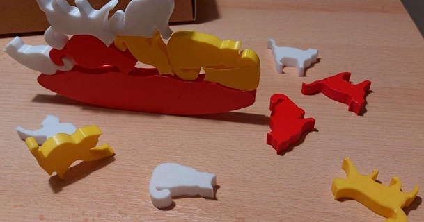 gato Saldo desafio Mateus 3D modelos brinquedos jogos quebra cabeças Brain teasers 3d print model - Mito3D