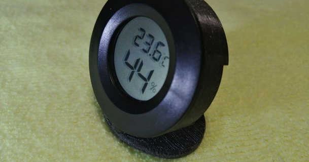 termômetro higrômetro escrivaninha suporte v2 3d estampas 3D modelos aparelhos tabela ficar pé 3d print model - Mito3D