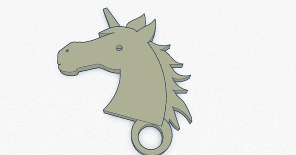 unicorn keyring morne 3D Models Hobby & Makers Other Ideas thingiverse 3d print model - Mito3D