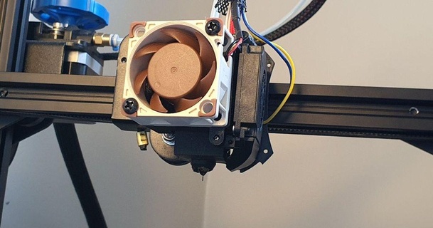 hotend ventilador conducto potenciar ender 3 v2 oficial inge 3D modelos impresoras crealidad partes actualizaciones silencio 40mm 3d print model - Mito3D