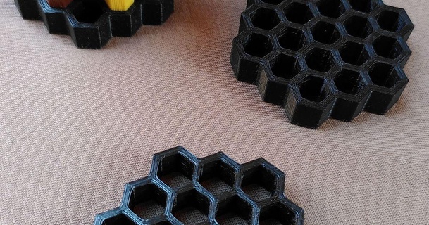 fineliner stifte halter hexagon pen holder linutec 3D Models Gadgets Other 3d print model - Mito3D