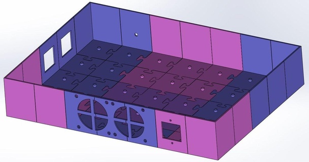 rompecabezas universal caso funda flo hombre 3D modelos pasatiempo hacedores organizadores caja recinto electronico ender5 3d print model - Mito3D