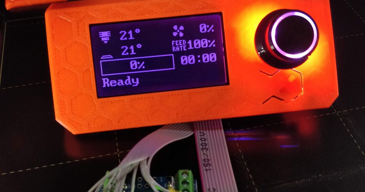 neo lcd cubierta carcasa funda btt mini 12864 neozoen 3D modelos impresoras impresora partes actualizaciones prusa prusai3 monitor originalprusai3mk3 prusai3mk2 3D print model - Mito3D