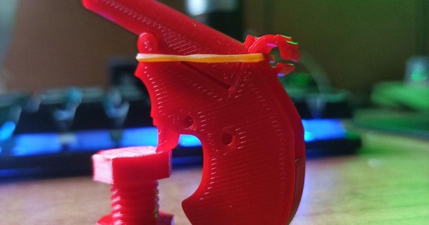 real masculino arma fogo flop sandálias dedo 3D modelos fantasias acessórios adereços 3d print model - Mito3D