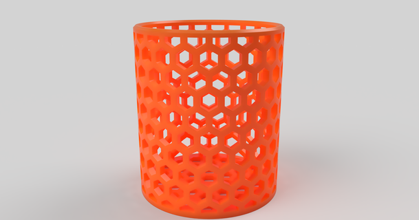 stylish hexagonal pen cup m1nt1x 3D Models Household Office holder honeycomb penholder 3d print model - Mito3D