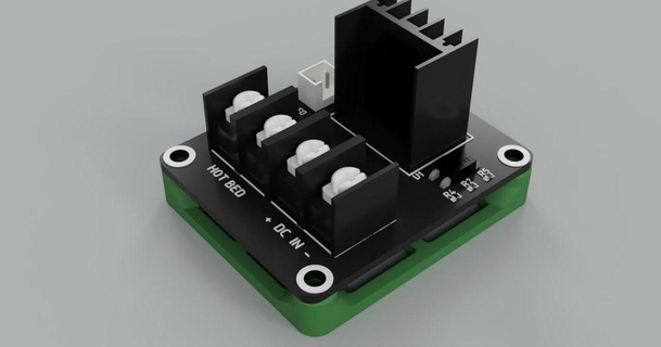 mosfet montar RCFD 3D modelos impresoras accesorios cama calor 3dprinter calefacción thingiverse 3d print model - Mito3D