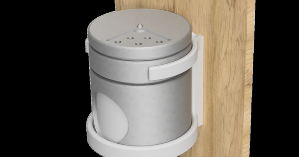 spice jar wall mount nighthawk 3D Models Household Kitchen holder 3d print model - Mito3D