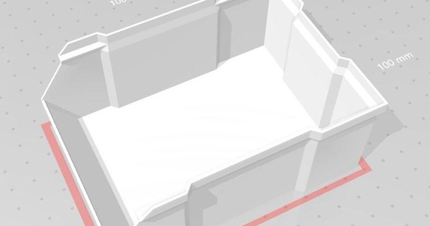 stapelbar Box v4+ Steinhaus 3D Modelle Haushalt Haus Ausrüstung thingiverse stapelbare 3d print model - Mito3D