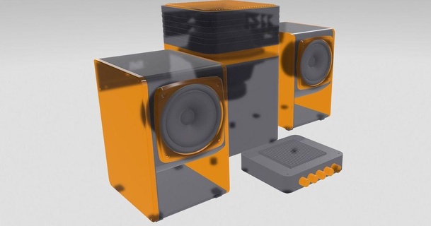 21 sub speakers amp whatthefilament 3D Models Gadgets Audio sound audio speaker 3d print model - Mito3D