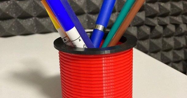 filament spool pencil holder kunaa 3D Models Household Office cup pen 3d print model - Mito3D