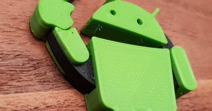 multicolore Android mangeant Pomme porte clés sournois Télécharger libre stl modèle imprimablescom 3d modèles gadgets androidlogo 3d print model - Mito3D
