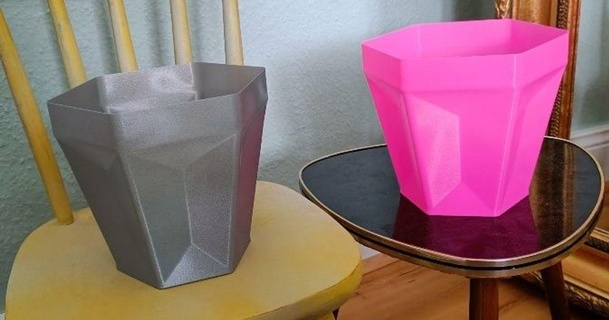 vaso modo hexagonal flor Panela Nilson fx 3D modelos casa ar livre jardim thingiverse 3d print model - Mito3D