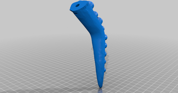 tentacle 45 degree bend hole m5 nut a123qwertz567 3D Models Art & Design Sculptures thingiverse 3d print model - Mito3D