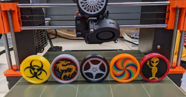 pogs voiture roues extrudeuse visualiseur gdownton 3D modèles imprimantes accessoires moteur roue 3d print model - Mito3D