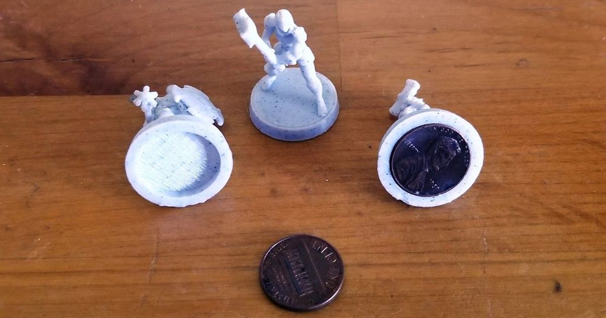 two cent base 28mm miniatures solomoriah 3D Models Tabletop Miniatures Characters & Monsters rpg thingiverse tabletoprpg 3D print model - Mito3D