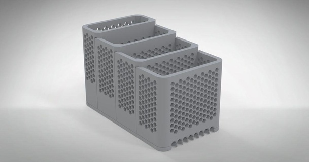 esagonale perforato piatto lavaggio spugna titolare supporto bilancia 3D Modelli domestico cucina igiene lavastoviglie pulibile 3d print model - Mito3D