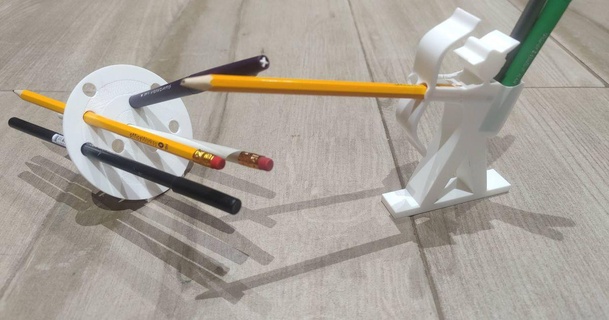 archer target pen pencil holder trilobyte3d 3D Models Household Office pencilpot pencils 1 3d print model - Mito3D