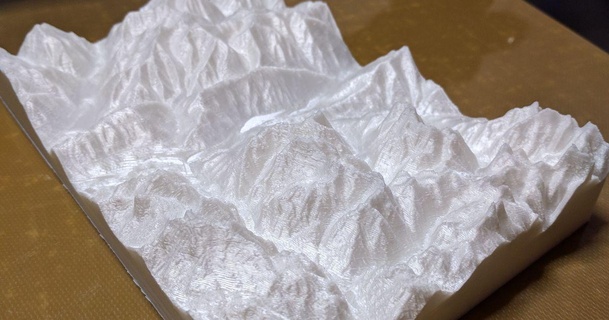 3d carta geografica val pusteria Italia bea res 3D Modelli apprendimento oggetti per montagna cieco 3dmap geologia 3d print model - Mito3D