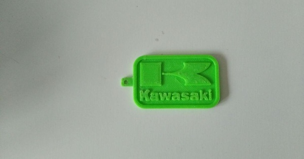 Kawasaki chaveiro milão 3D modelos arte Projeto 2D pratos logotipos 3d print model - Mito3D