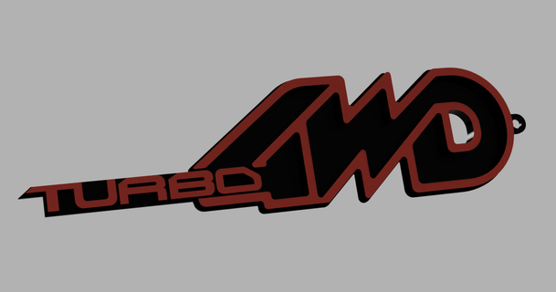 vado láser turbo 4wd logo llavero Ingenieria 3D modelos Arte diseño 2D platos logos repartido tx3 3d print model - Mito3D