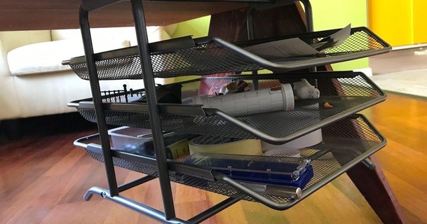 Ikea Brief Tablett dokument underdesk montieren olgapawlowa 3D Modelle Haushalt Büro thingiverse 3d print model - Mito3D