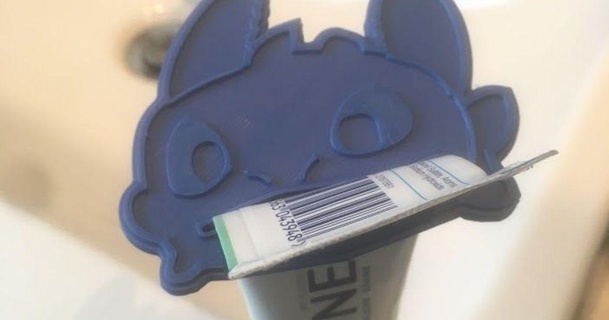 denti pastepusher matschi 3D Modelli domestico bagno dentifricio thingiverse spremi 3d print model - Mito3D