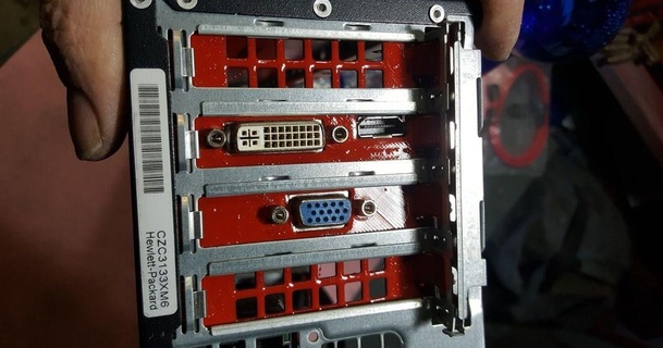 bracket slot small form factor hp andrea 3D Models Gadgets Computers thingiverse vga dvi compaq 3d print model - Mito3D