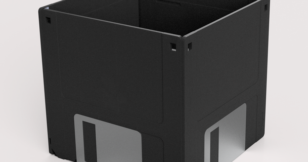 Diskette Scheibe Container Ammar farid 3D Modelle Haushalt Büro Tasse Box Halter Unterstützung Aufbewahrungskiste 3d print model - Mito3D