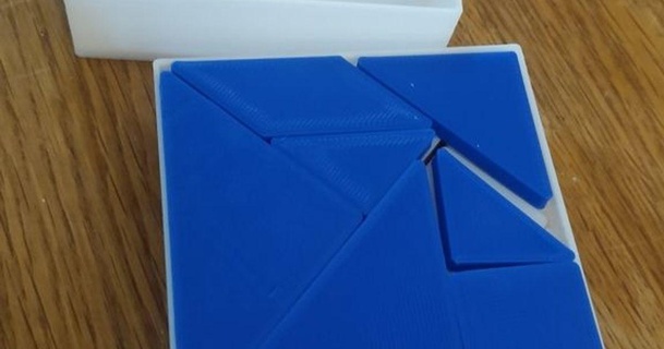 tangram scatola marcel 3D Modelli giocattoli Giochi puzzle Brain teasers thingiverse 3d print model - Mito3D