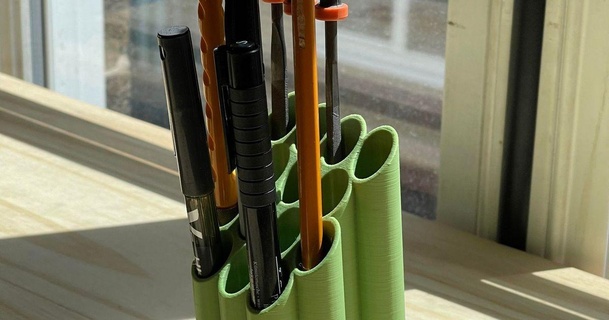 pen holder alex bouffard 3D Models Household Office pencil penholder pencilholder 3d print model - Mito3D