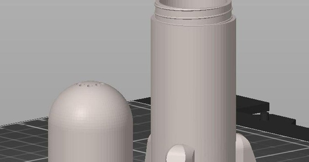 Rakete Salz Shaker mupshot 3D Modelle Haushalt Küche Salzstreuer 3d print model - Mito3D