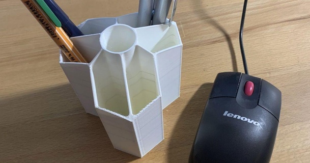 Vater Tochter drucken Projekt Stifthalter davidp 3D Modelle Haushalt Büro Stift Bleistiftbecher 3d print model - Mito3D