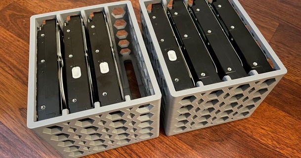 stackable hard drive storage enigma 3D Models Hobby & Makers Organizers harddrive harddrivestorage 3d print model - Mito3D