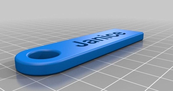 Janice llave cadena Rico 3D modelos Moda accesorios thingiverse personalizado 3d print model - Mito3D