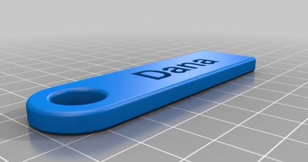 dana key chain rich l 3D Models Fashion Other Accessories thingiverse customized 3d print model - Mito3D