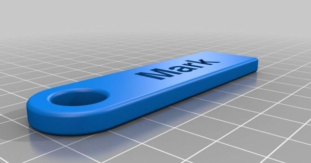 mark key chain rich l 3D Models Fashion Other Accessories thingiverse customized 3d print model - Mito3D
