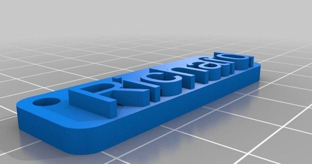 richard name tag rich l 3D Models Art & Design 2D Plates Logos thingiverse customized 3d print model - Mito3D