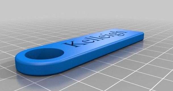 kelleigh key chain rich l 3D Models Fashion Other Accessories thingiverse customized 3d print model - Mito3D