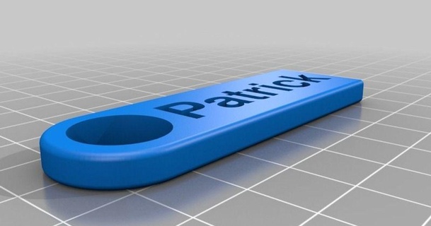 Patricio llave cadena Rico 3D modelos Moda accesorios thingiverse personalizado 3d print model - Mito3D